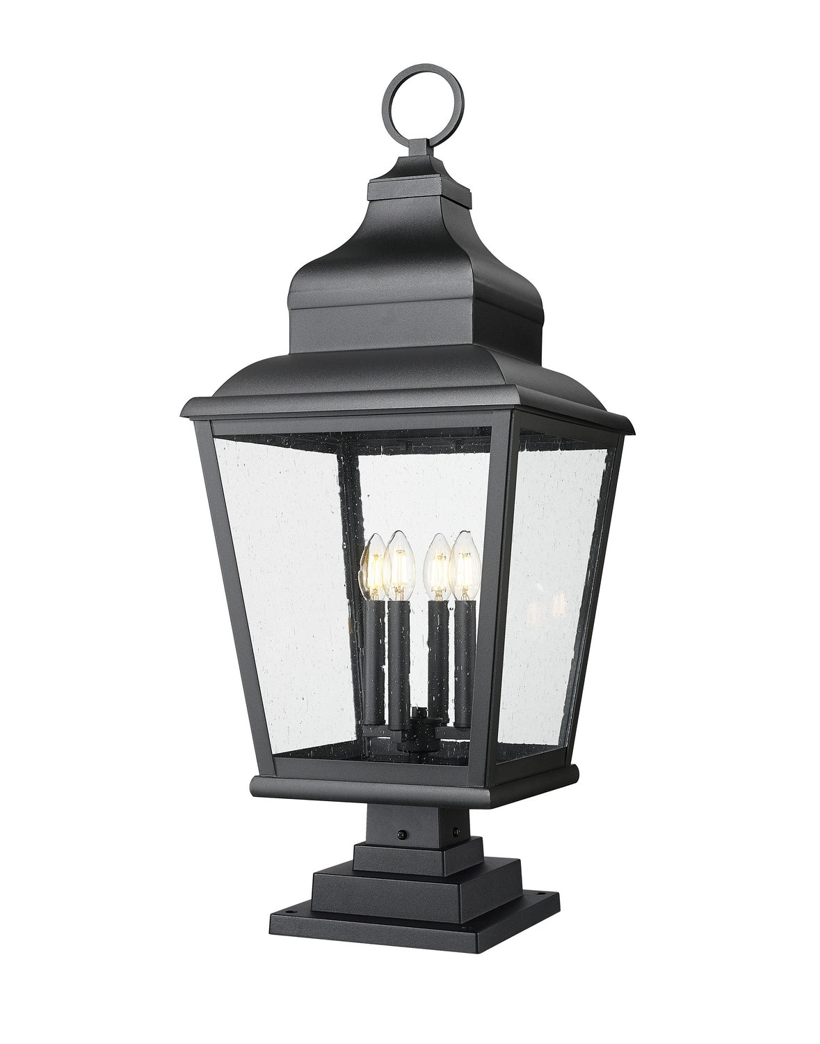 Z-Lite - 5029PHXLS-LSQPM-BK - Four Light Outdoor Pier Mount - Raphael - Sand Black
