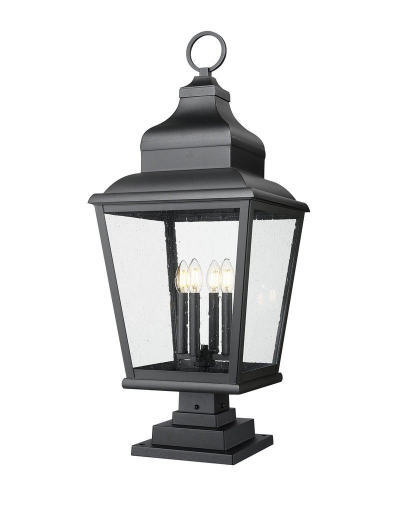 Z-Lite - 5029PHXLS-LSQPM-BK - Four Light Outdoor Pier Mount - Raphael - Sand Black