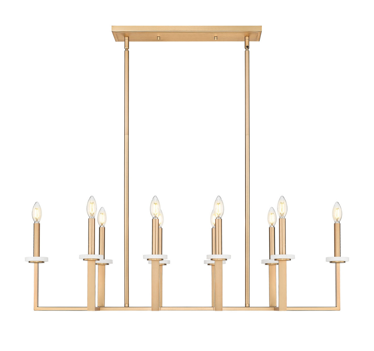 Z-Lite - 6100-10L-MGLD - Ten Light Linear Chandelier - Gaultier - Modern Gold