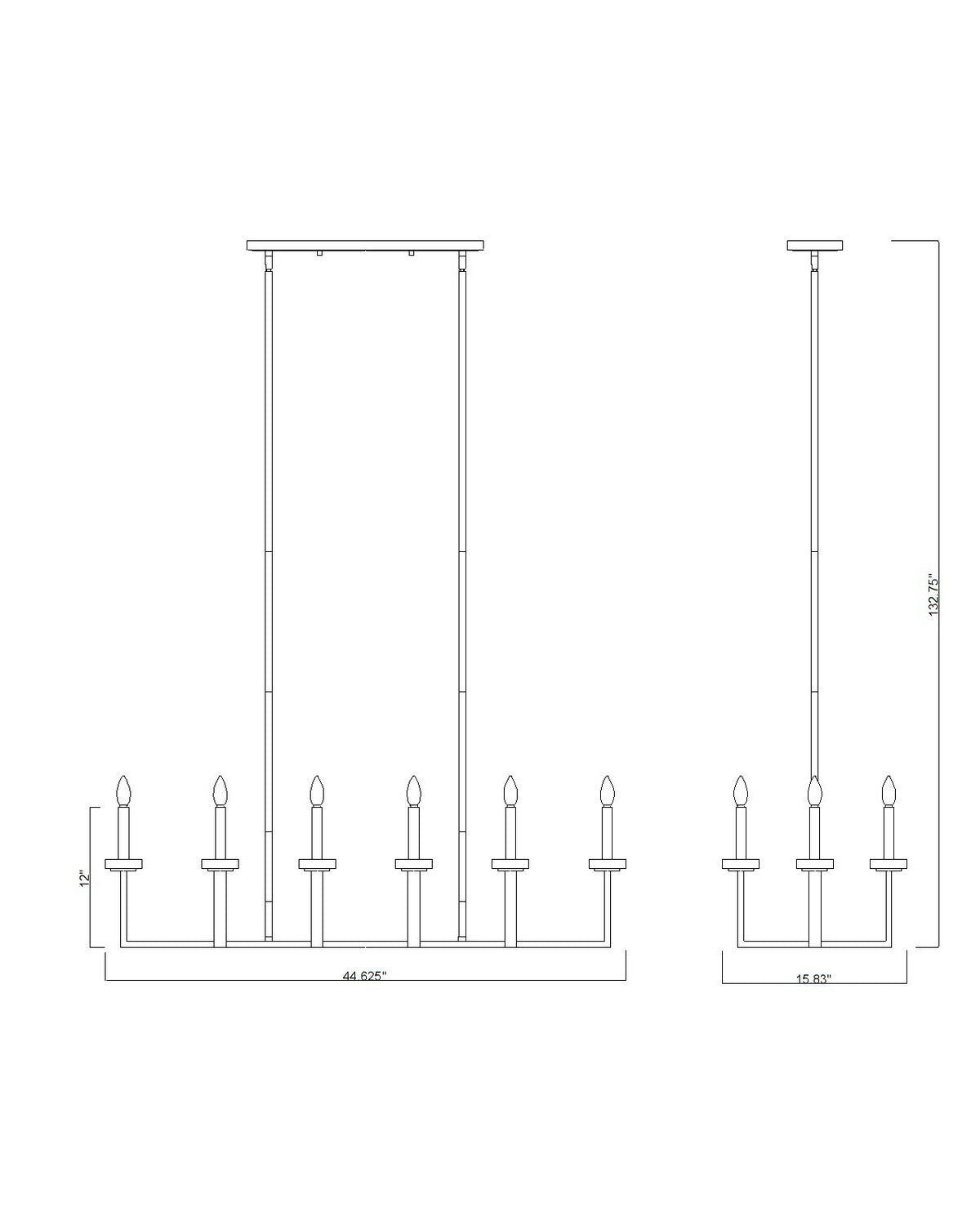Z-Lite - 6100-10L-MGLD - Ten Light Linear Chandelier - Gaultier - Modern Gold