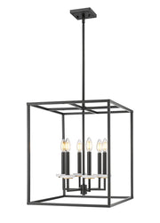 Z-Lite - 6100-21MB - Six Light Chandelier - Gaultier - Matte Black + Modern Gold