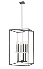 Z-Lite - 6100-32MB - Six Light Chandelier - Gaultier - Matte Black + Modern Gold
