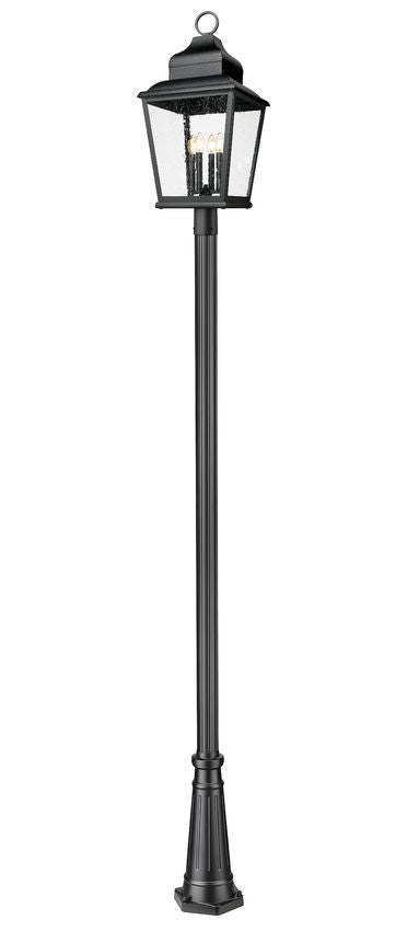 Z-Lite - 5029PHXLR-5011P-BK - Four Light Outdoor Post Mount - Raphael - Sand Black