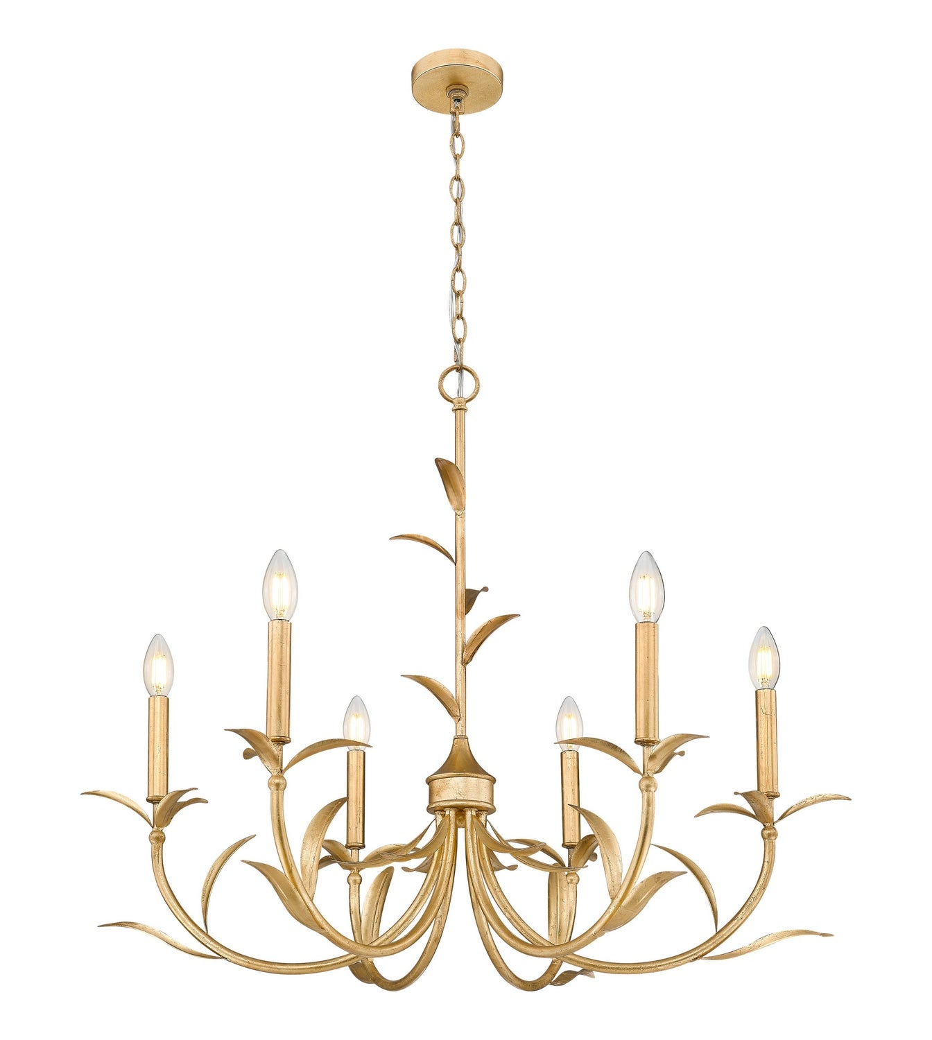 Z-Lite - 830-31GLF - Six Light Chandelier - Aslin - Gold Leaf
