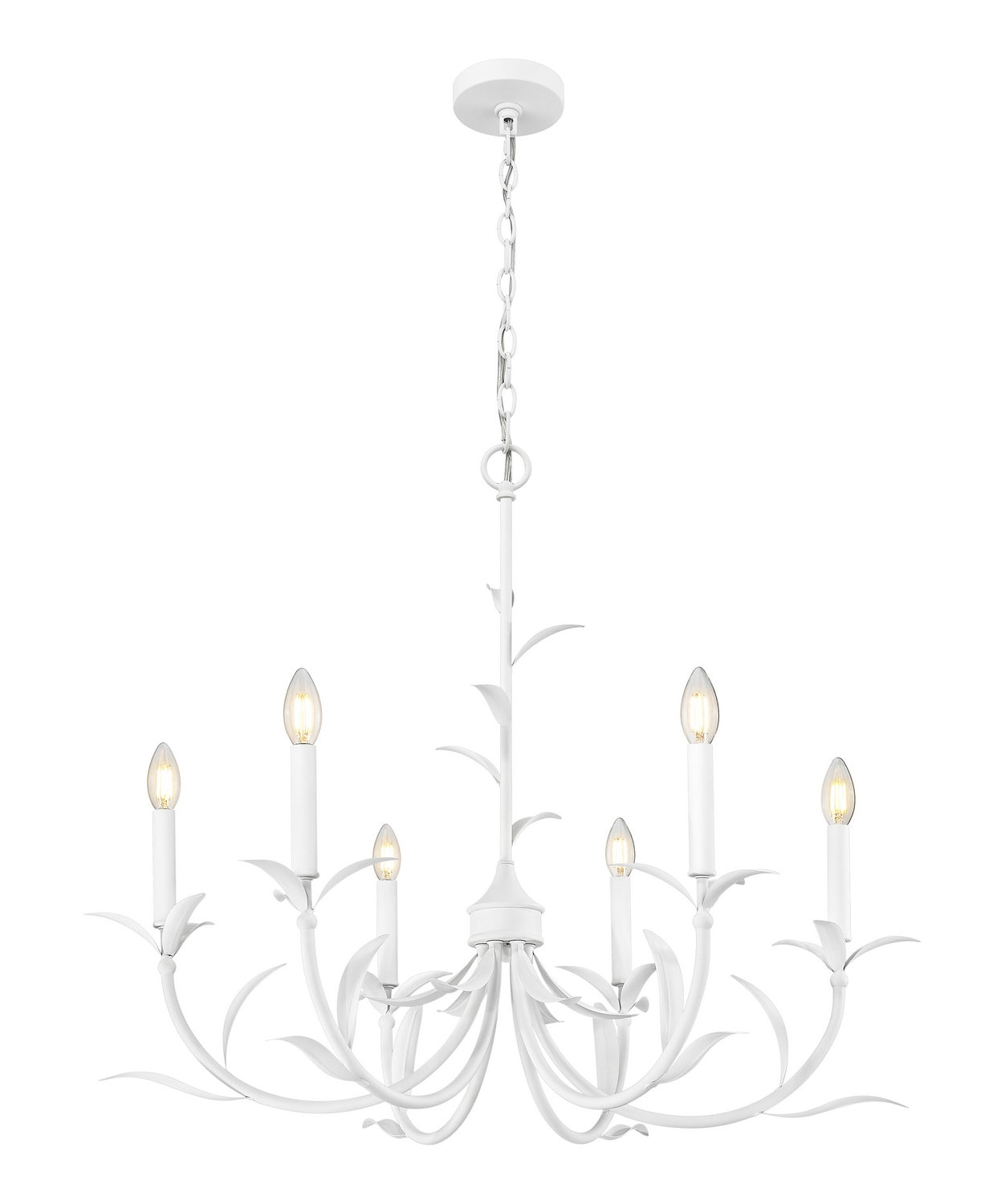 Z-Lite - 830-31TXWH - Six Light Chandelier - Aslin - Textured White