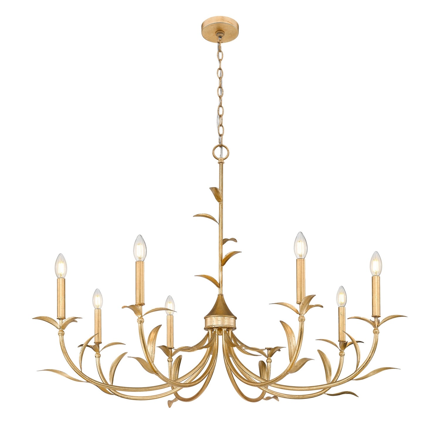 Z-Lite - 830-42GLF - Eight Light Chandelier - Aslin - Gold Leaf