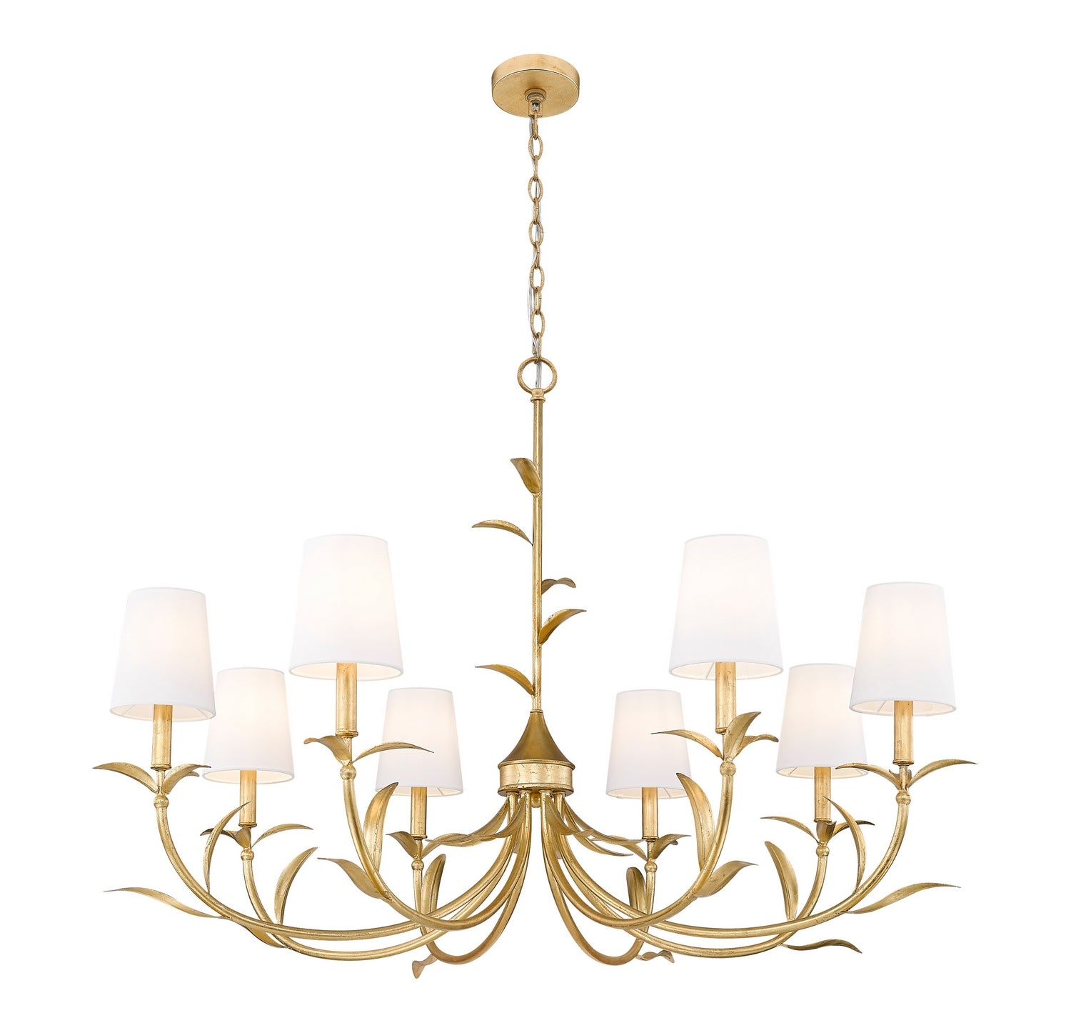 Z-Lite - 830-42GLF - Eight Light Chandelier - Aslin - Gold Leaf