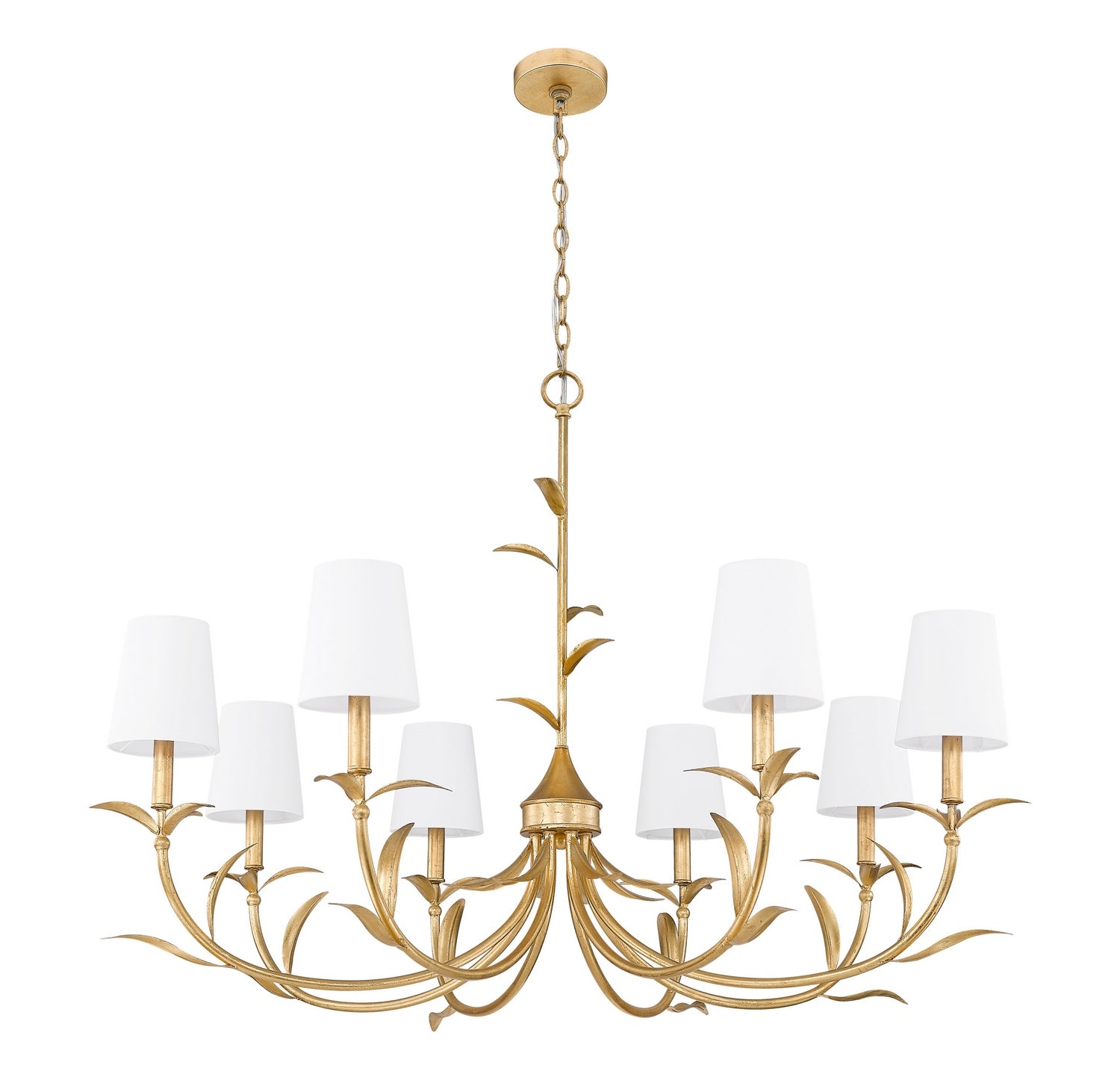 Z-Lite - 830-42GLF - Eight Light Chandelier - Aslin - Gold Leaf