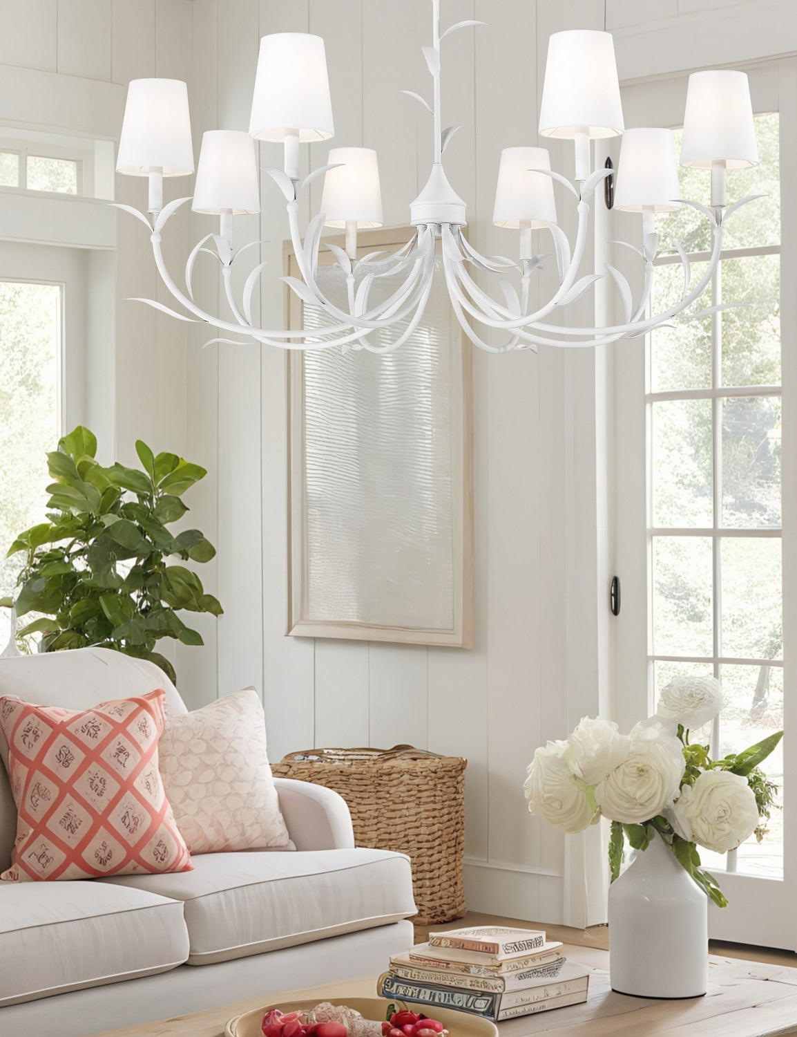 Z-Lite - 830-42TXWH - Eight Light Chandelier - Aslin - Textured White