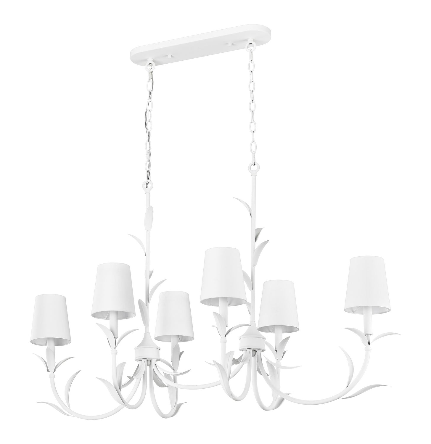 Z-Lite - 830-44L-TXWH - Six Light Linear Chandelier - Aslin - Textured White