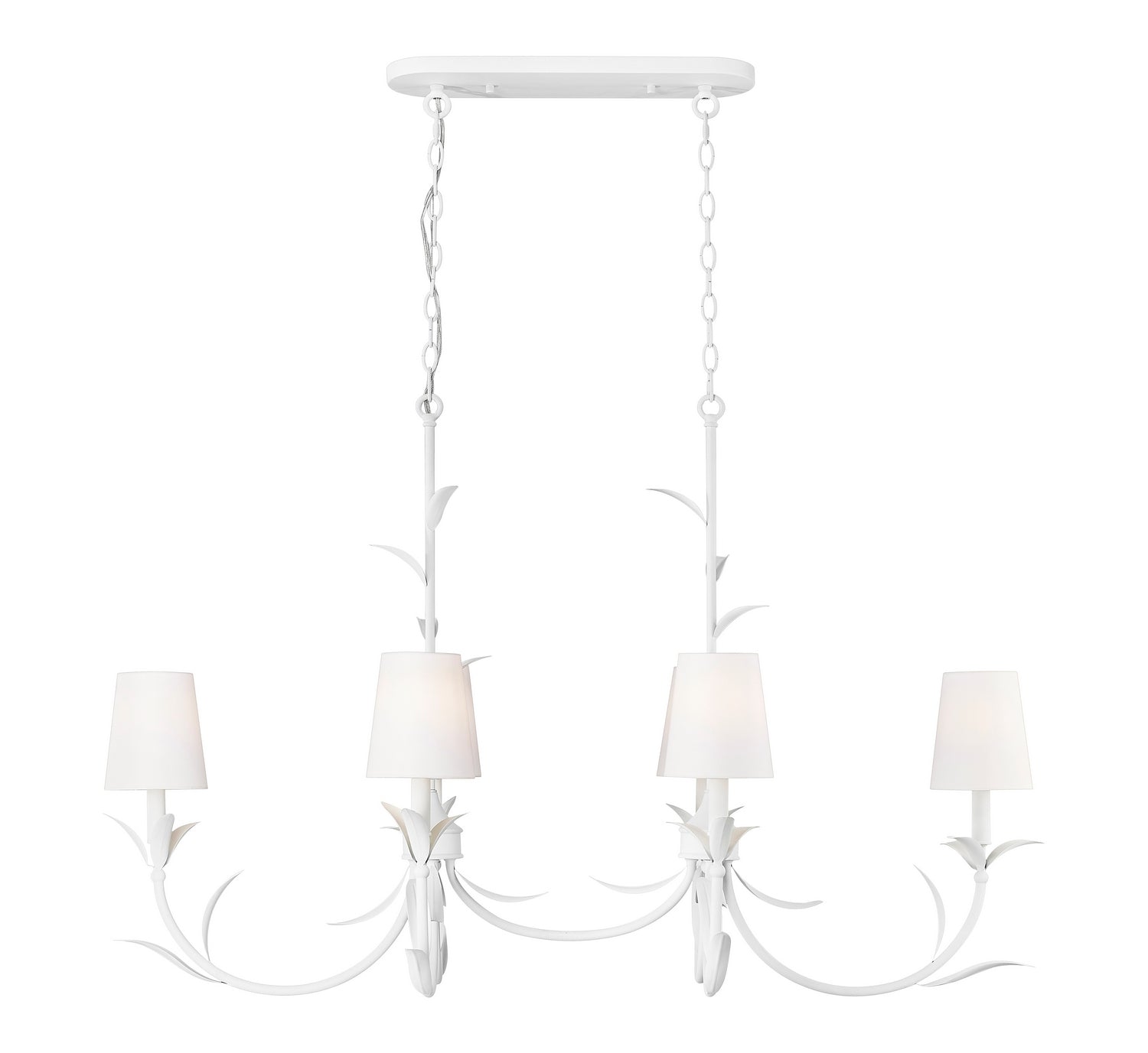 Z-Lite - 830-44L-TXWH - Six Light Linear Chandelier - Aslin - Textured White