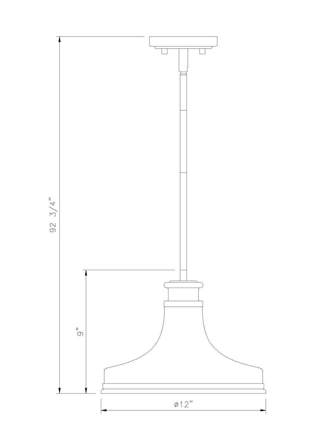 Z-Lite - 831P12-MB - One Light Pendant - Reznor - Matte Black