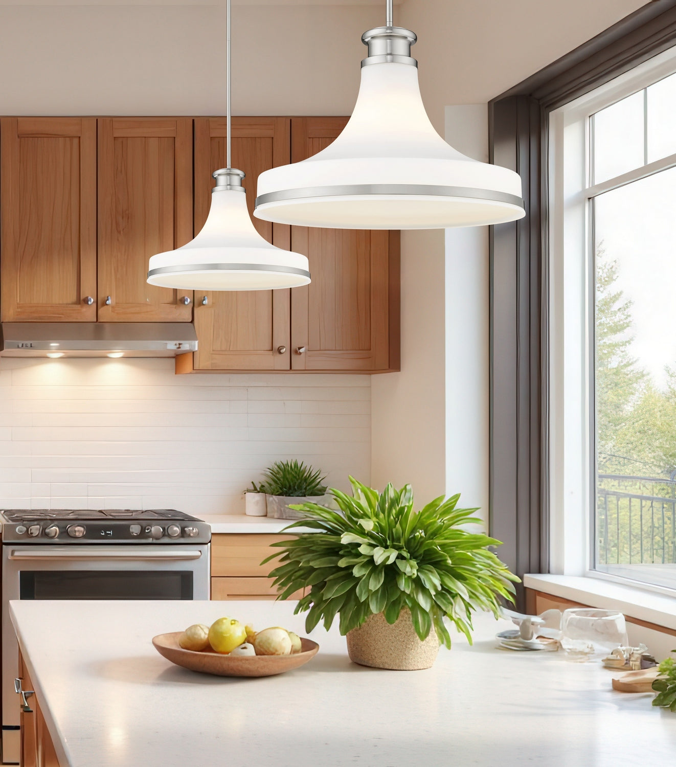 Z-Lite - 831P18-BN - One Light Pendant - Reznor - Brushed Nickel