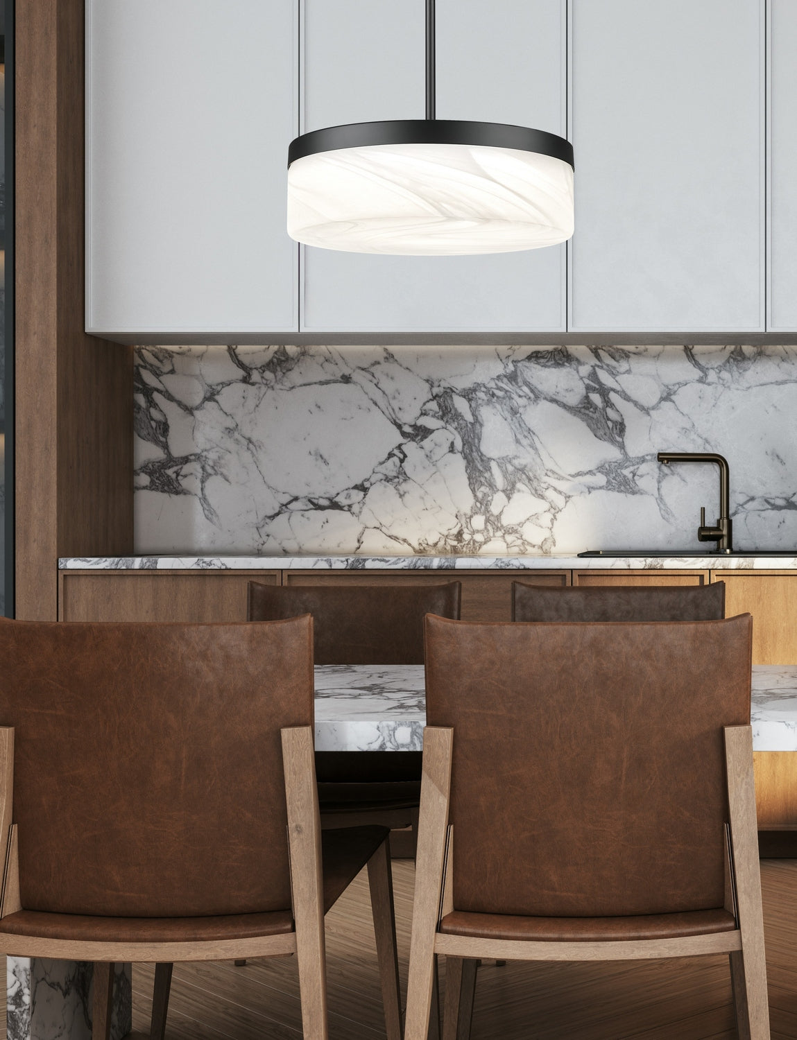 Z-Lite - 827P13-MB-LED - LED Pendant - Renaud - Matte Black