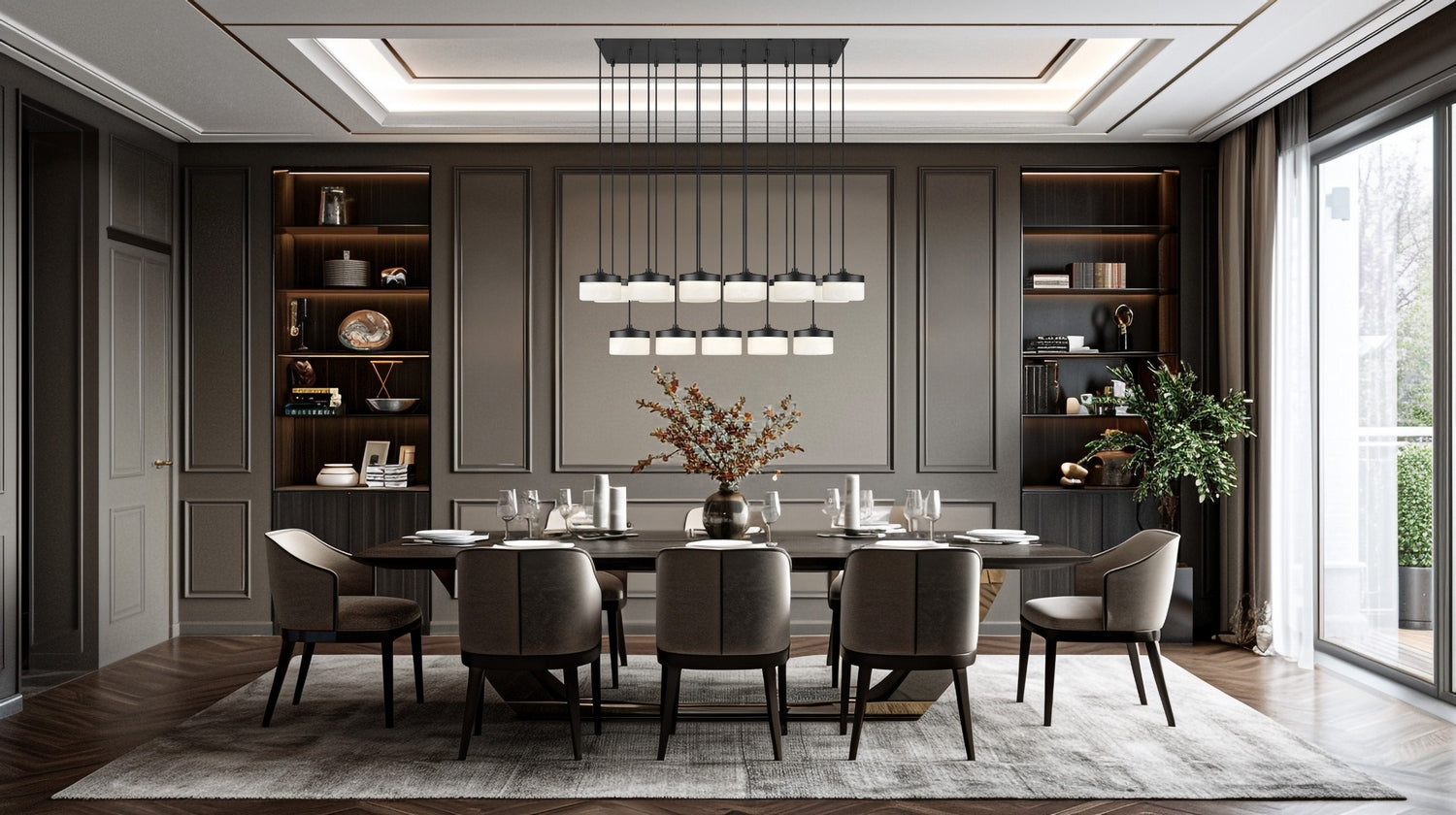Z-Lite - 827P6-17L-MB-LED - LED Linear Chandelier - Renaud - Matte Black