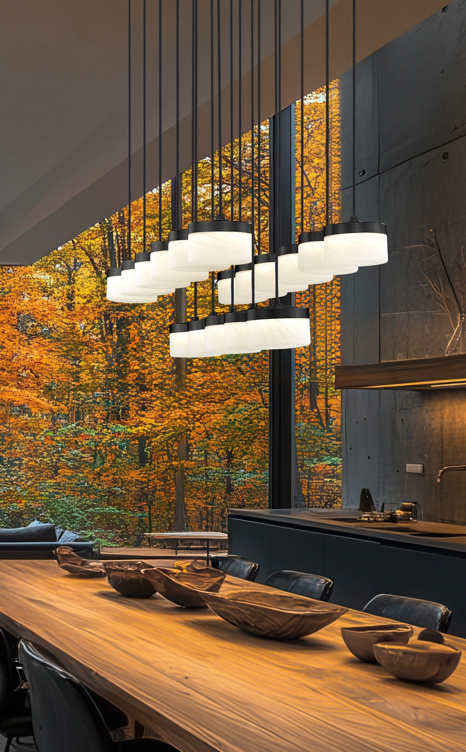 Z-Lite - 827P6-17L-MB-LED - LED Linear Chandelier - Renaud - Matte Black