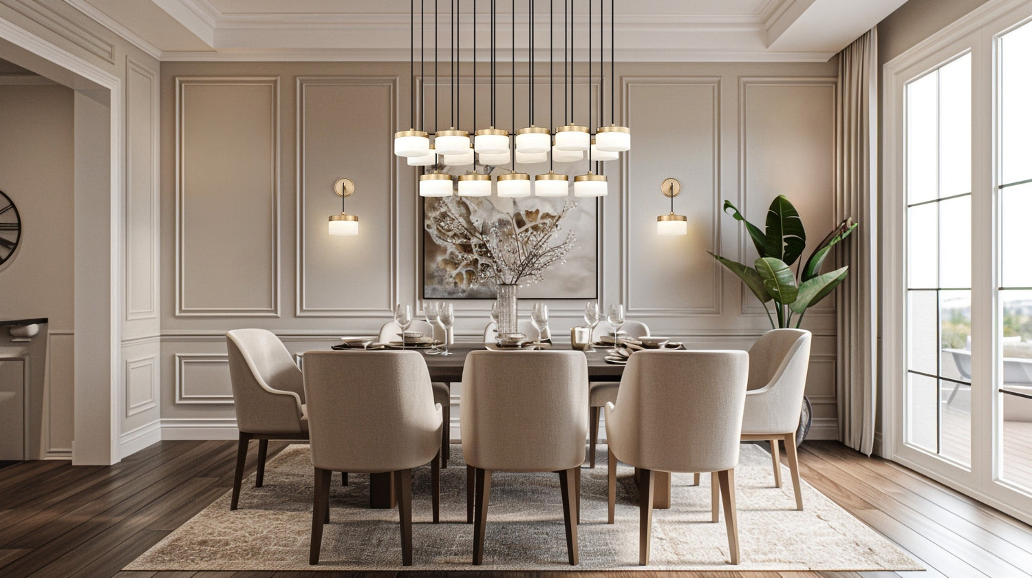 Z-Lite - 827P6-17L-MGLD-LED - LED Linear Chandelier - Renaud - Modern Gold