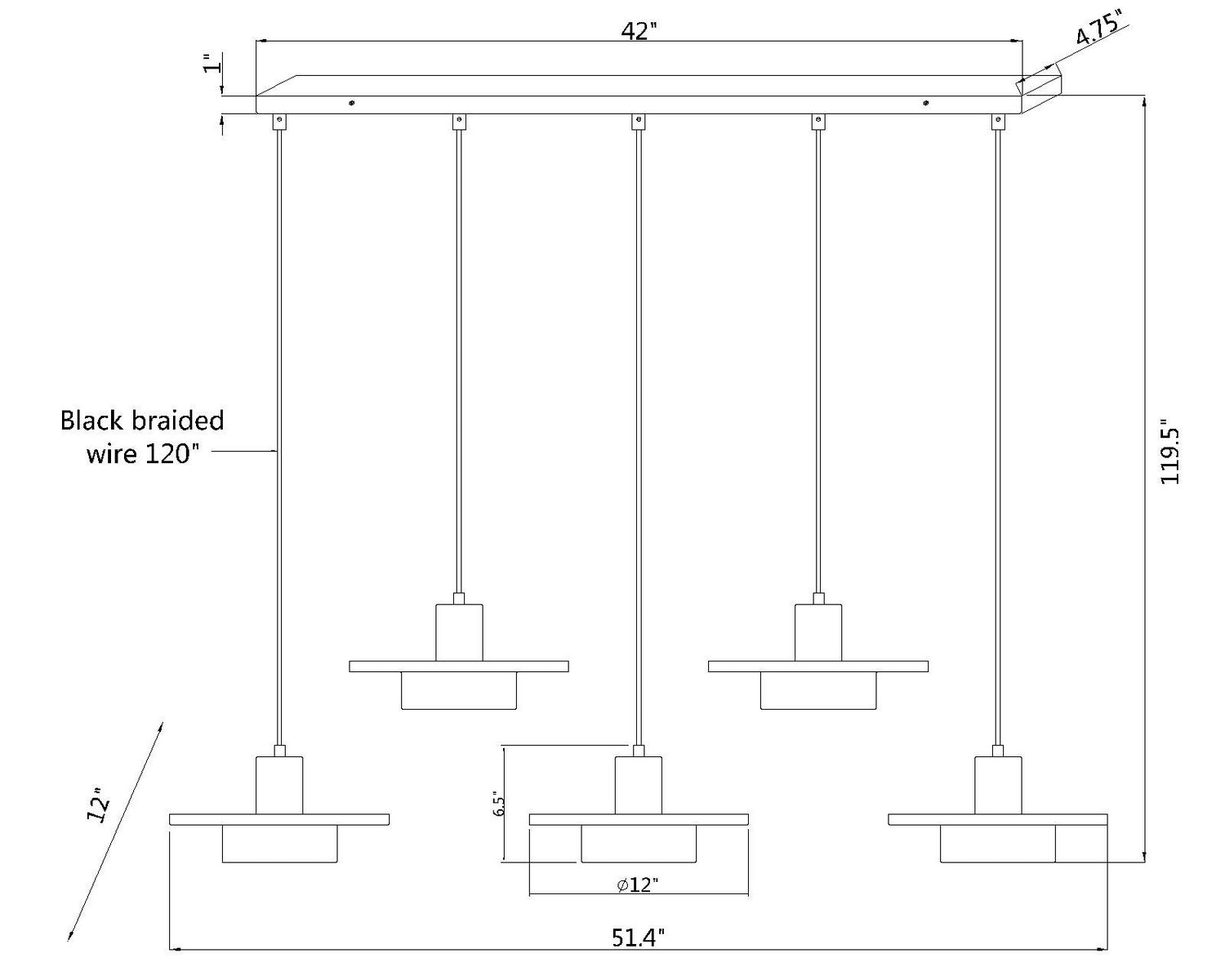Z-Lite - 829P12-5L-MW-MGLD-LE - LED Linear Chandelier - Ludo - Matte White + Modern Gold