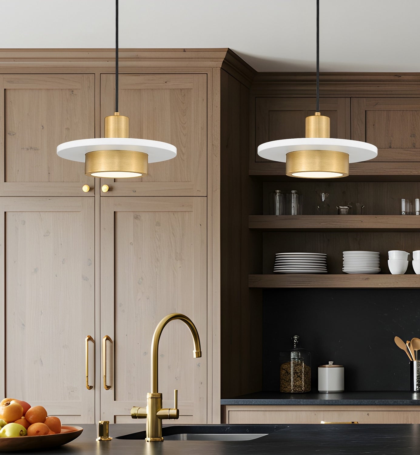 Z-Lite - 829P12-MW-MGLD-LED - LED Pendant - Ludo - Matte White + Modern Gold