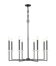 Z-Lite - 6100-8MB - Eight Light Chandelier - Gaultier - Matte Black + Modern Gold