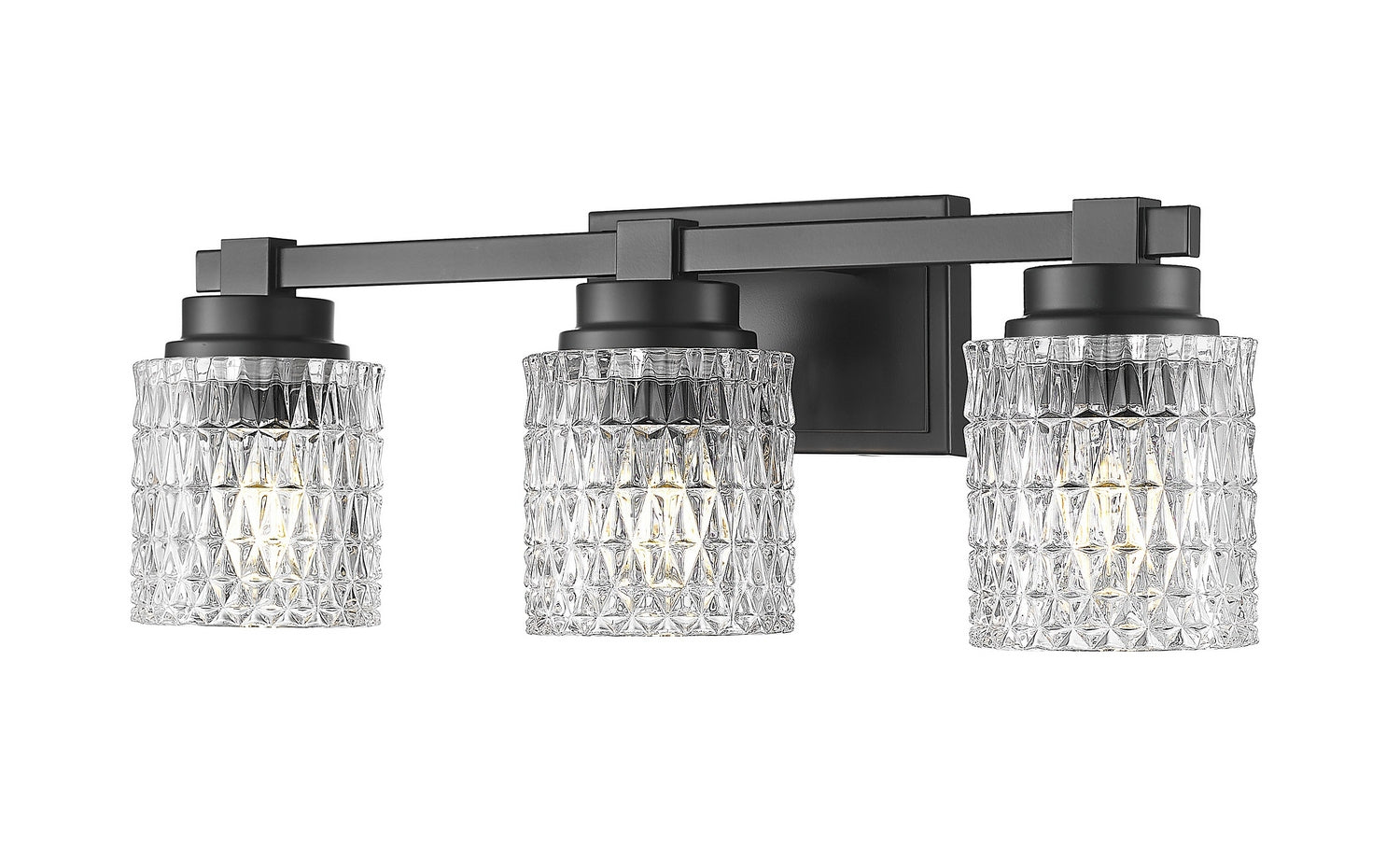 Z-Lite - 6101-3V-MB - Three Light Vanity - Jacqueline - Matte Black