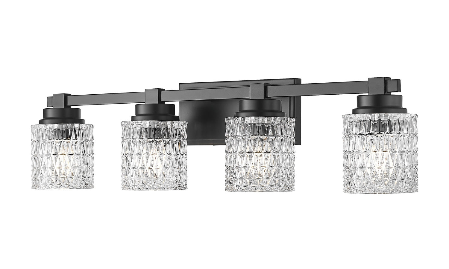 Z-Lite - 6101-4V-MB - Four Light Vanity - Jacqueline - Matte Black