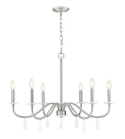 Z-Lite - 6103-32BN - Six Light Chandelier - Toussant - Brushed Nickel