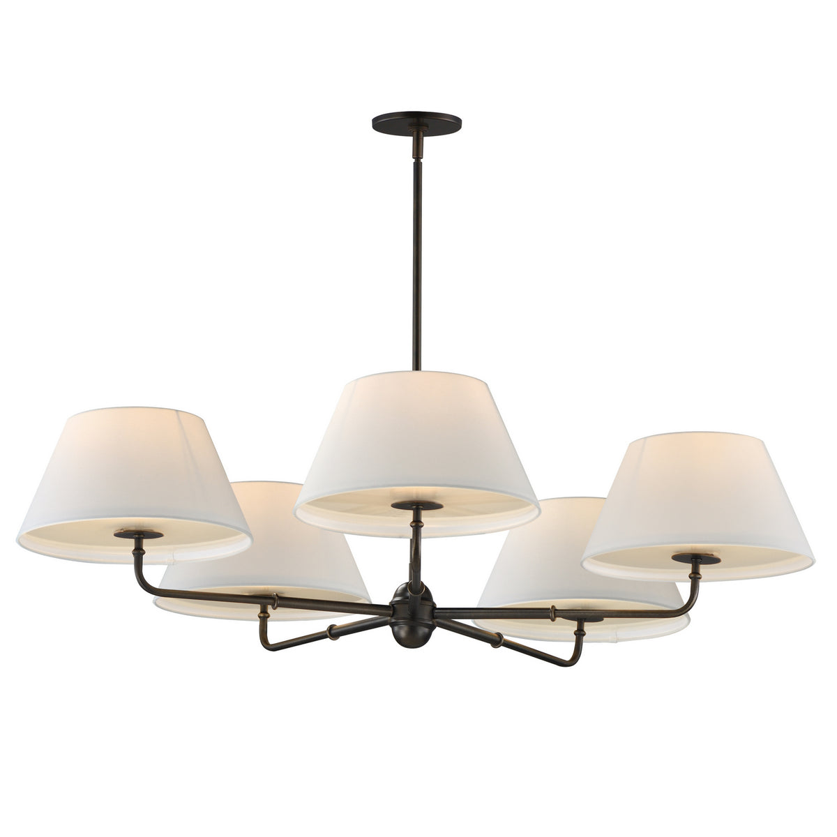 Maxim - 18415OFANB - Five Light Chandelier - Dunbridge - Antique Bronze