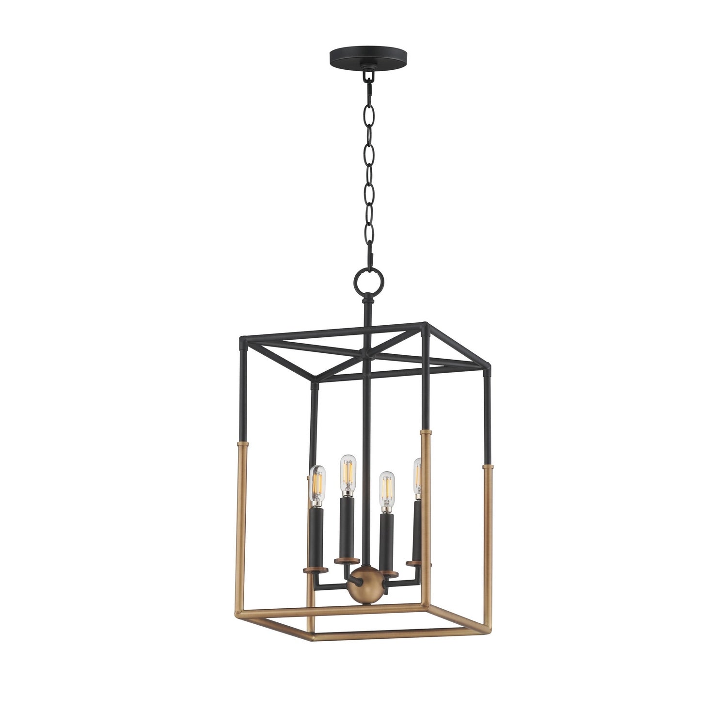 Maxim - 28624BKWBR - Four Light Pendant - SoHo - Black/Weathered Brass