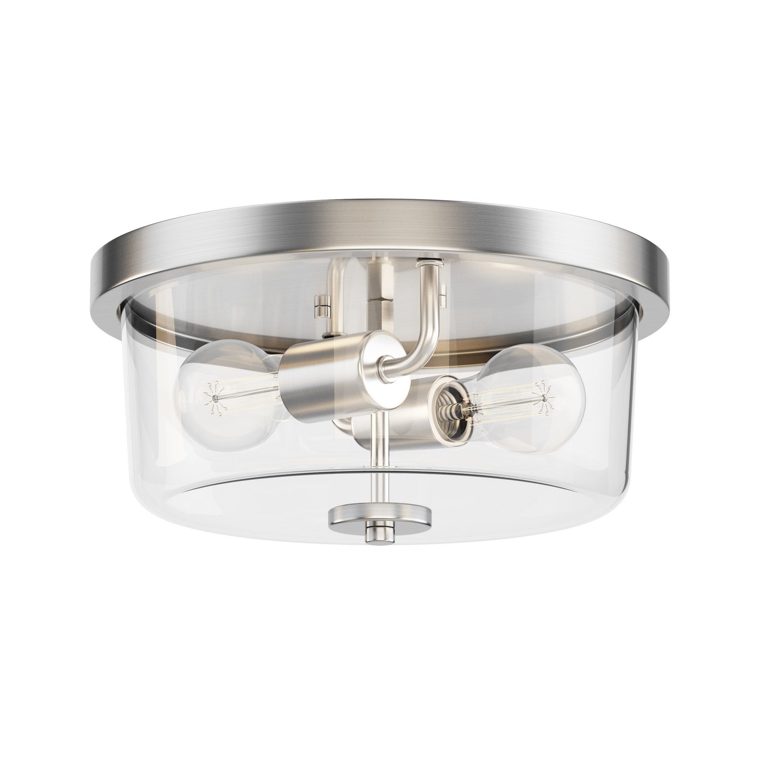 Maxim - 5691CLSN - Two Light Flush Mount - Fuller - Satin Nickel