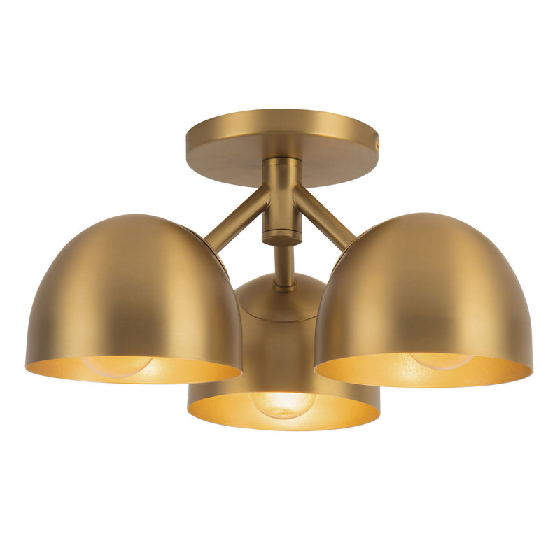 Kuzco Lighting - SF13312-BG - Three Light Semi-Flush Mount - Fosso - Brushed Gold