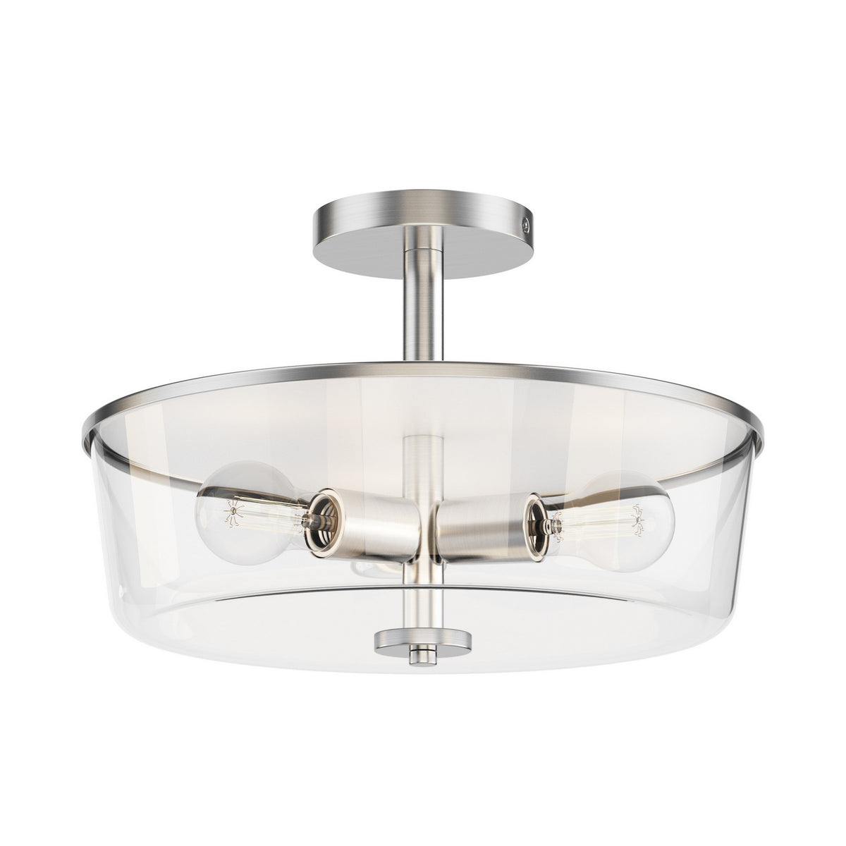 Maxim - 5695CLSN - Three Light Semi Flush/Pendant Convertible - Fuller - Satin Nickel