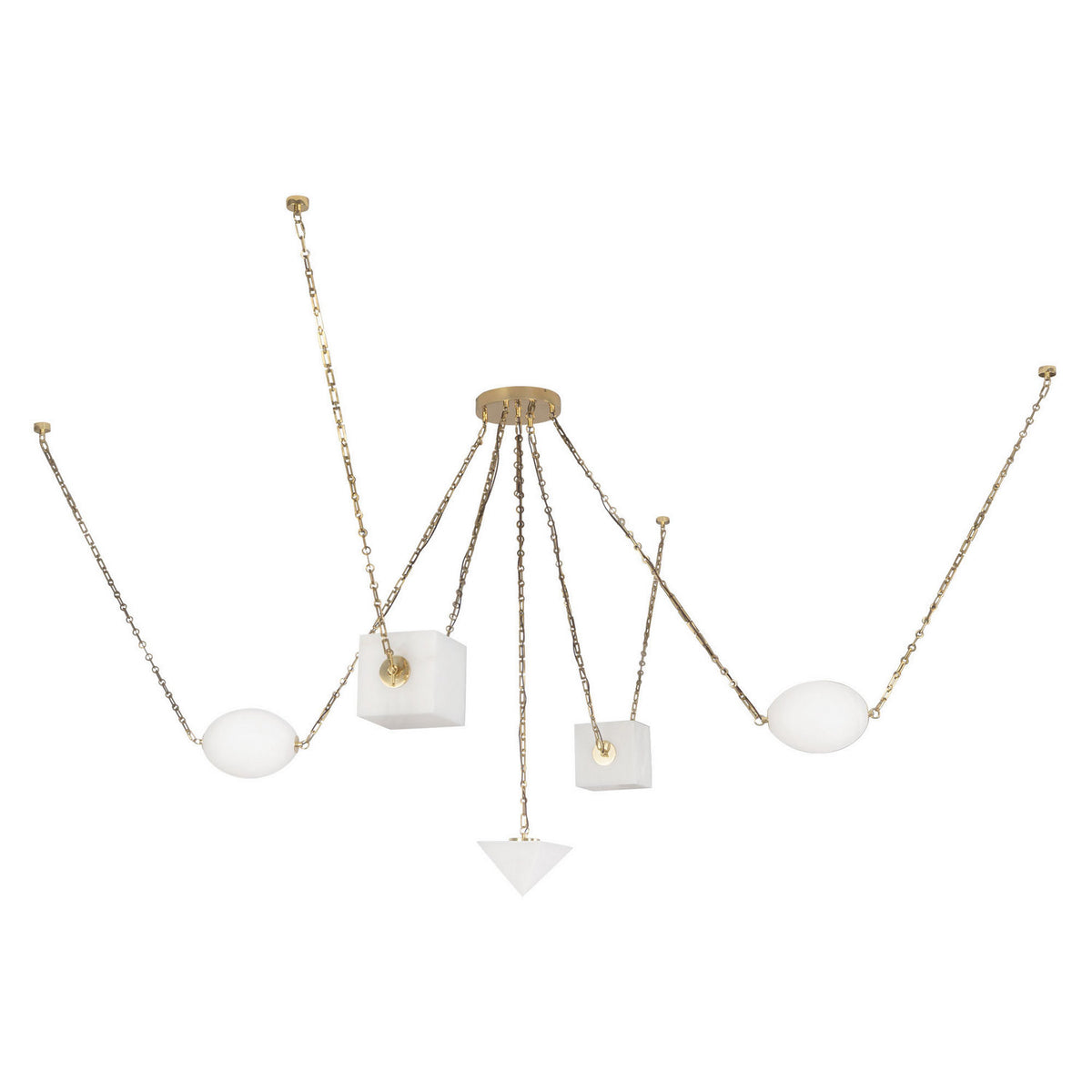 Alora - CH360105PTBAR - LED Chandelier - Mineral - Patina Brass/Alabaster