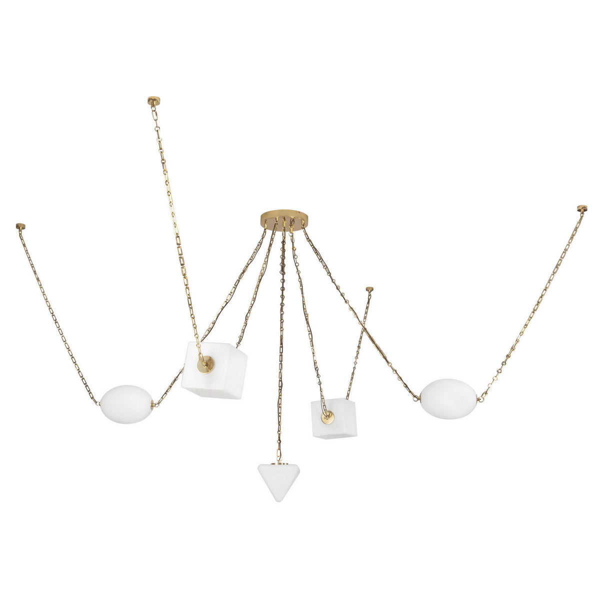Alora - CH360105PTBOP - LED Chandelier - Mineral - Patina Brass/Opal Glass