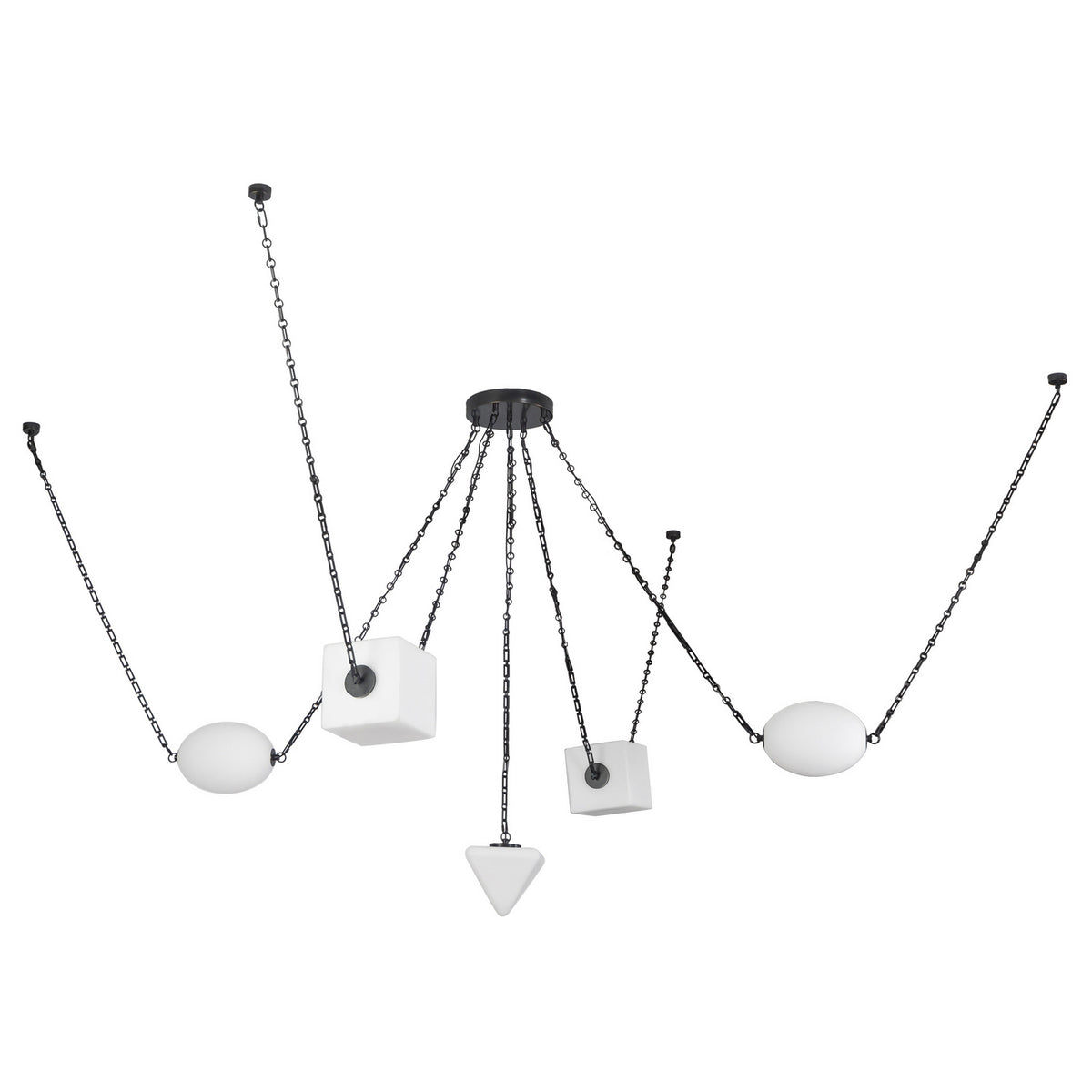 Alora - CH360105UBOP - LED Chandelier - Mineral - Urban Bronze/Matte Opal Glass