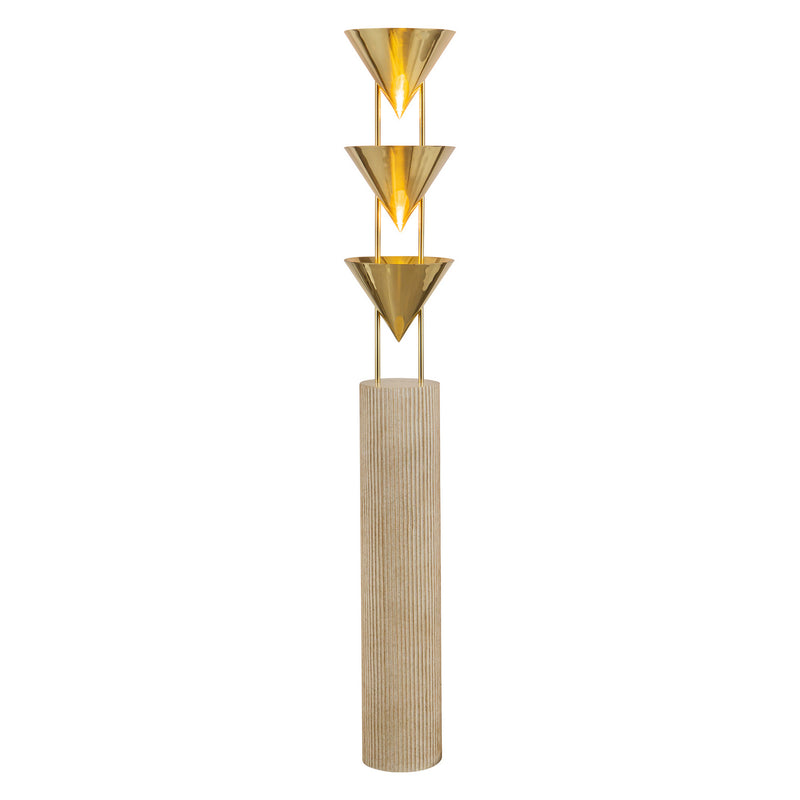Alora - FL341367PTB - Three Light Floor Lamp - Versus - Patina Brass