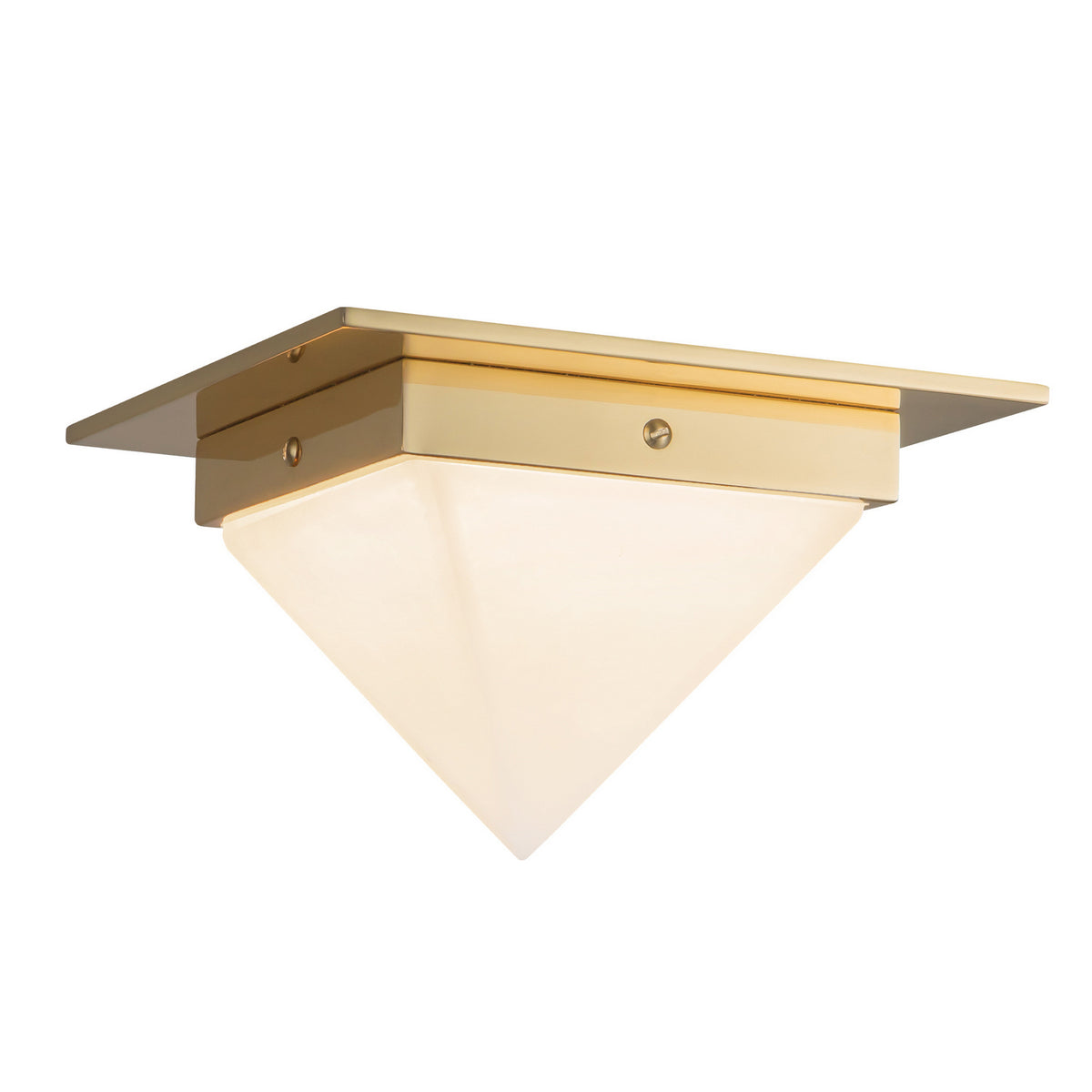 Alora - FM345084PTBAR - One Light Flush Mount - Mineral - Patina Brass/Alabaster