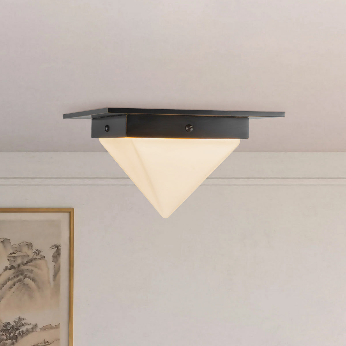 Alora - FM345084UBOP - One Light Flush Mount - Mineral - Urban Bronze/Matte Opal Glass