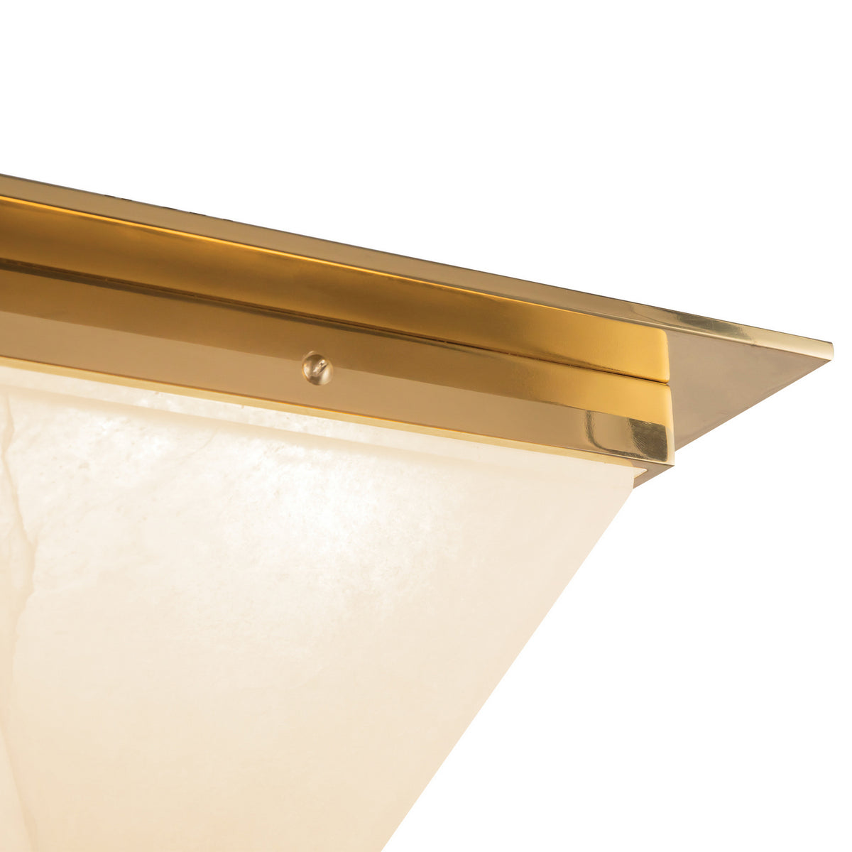 Alora - FM345119PTBAR - One Light Flush Mount - Mineral - Patina Brass/Alabaster