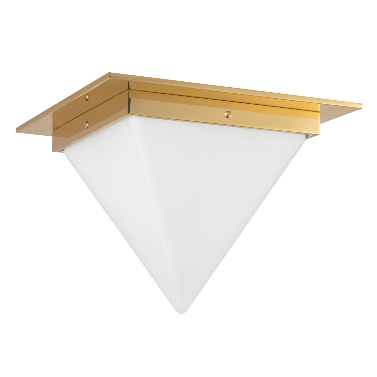Alora - FM345119PTBOP - One Light Flush Mount - Mineral - Patina Brass/Opal Glass