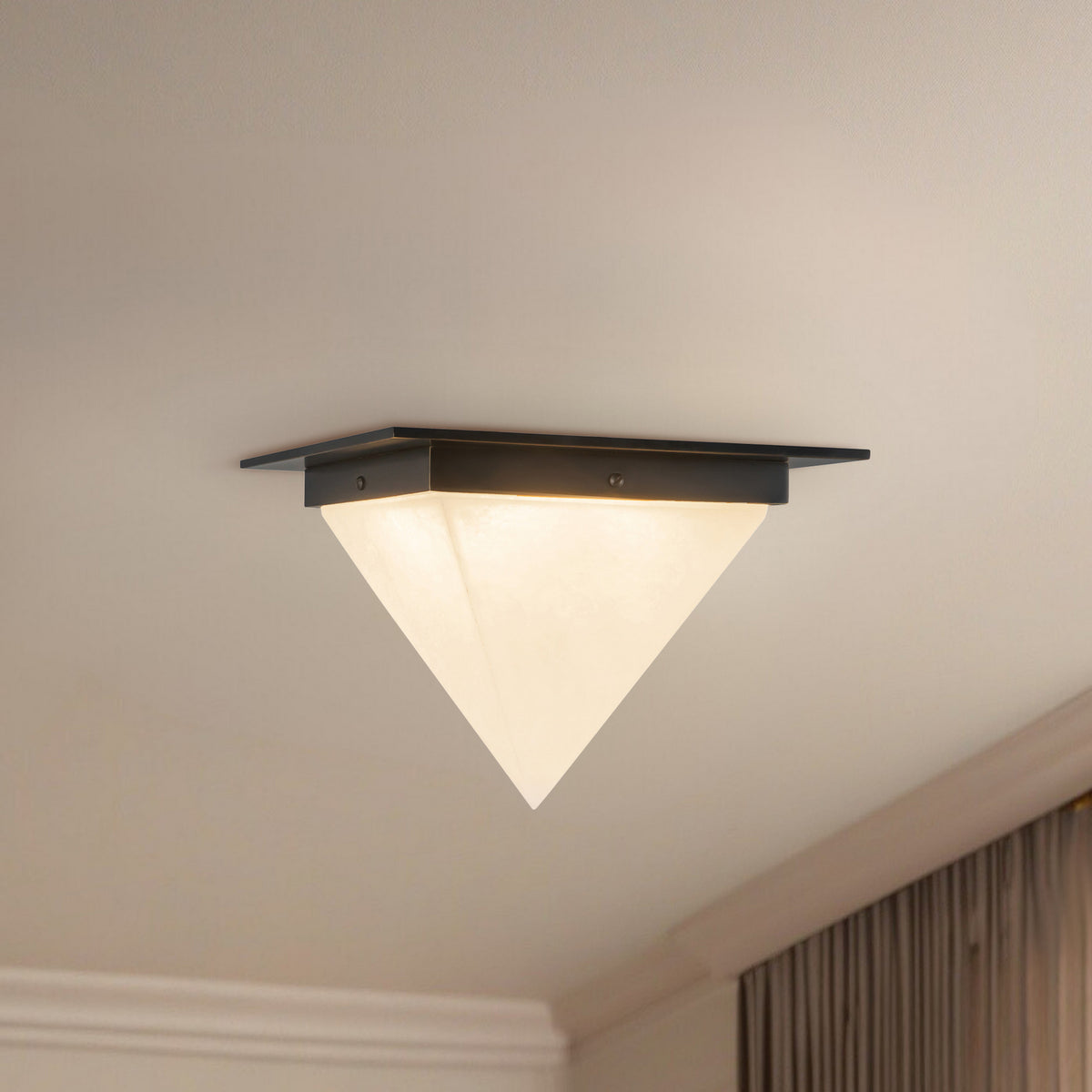 Alora - FM345119UBAR - One Light Flush Mount - Mineral - Urban Bronze/Alabaster