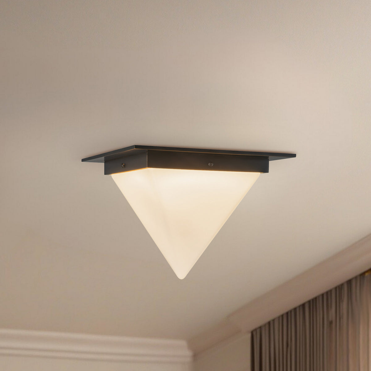 Alora - FM345119UBOP - One Light Flush Mount - Mineral - Urban Bronze/Matte Opal Glass