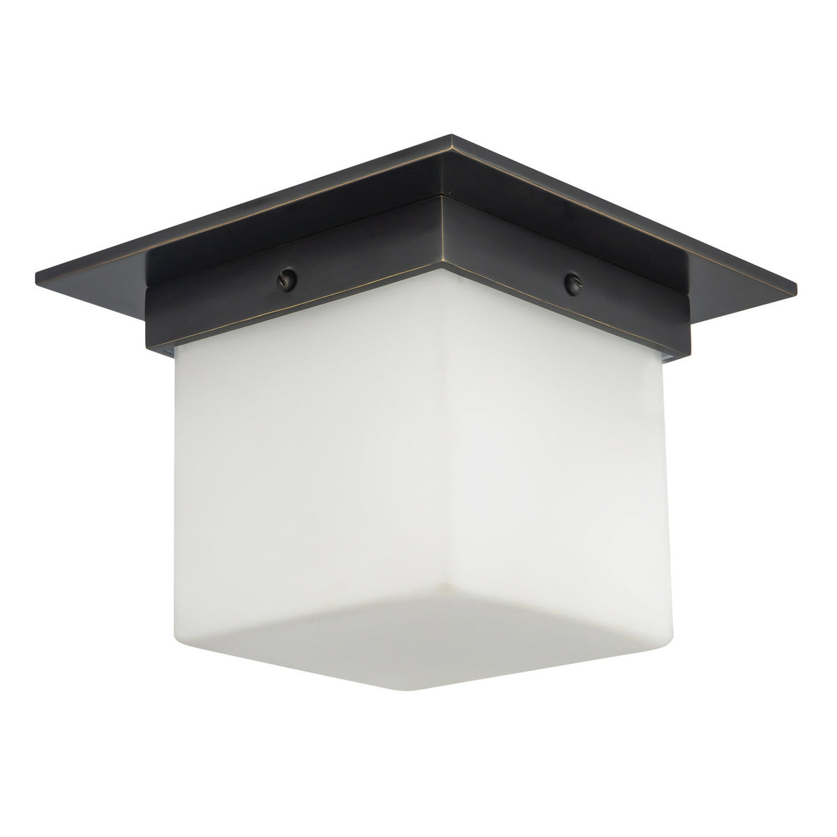 Alora - FM356085UBOP - One Light Flush Mount - Mineral - Urban Bronze/Matte Opal Glass