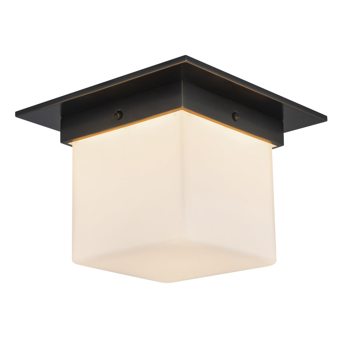 Alora - FM356085UBOP - One Light Flush Mount - Mineral - Urban Bronze/Matte Opal Glass