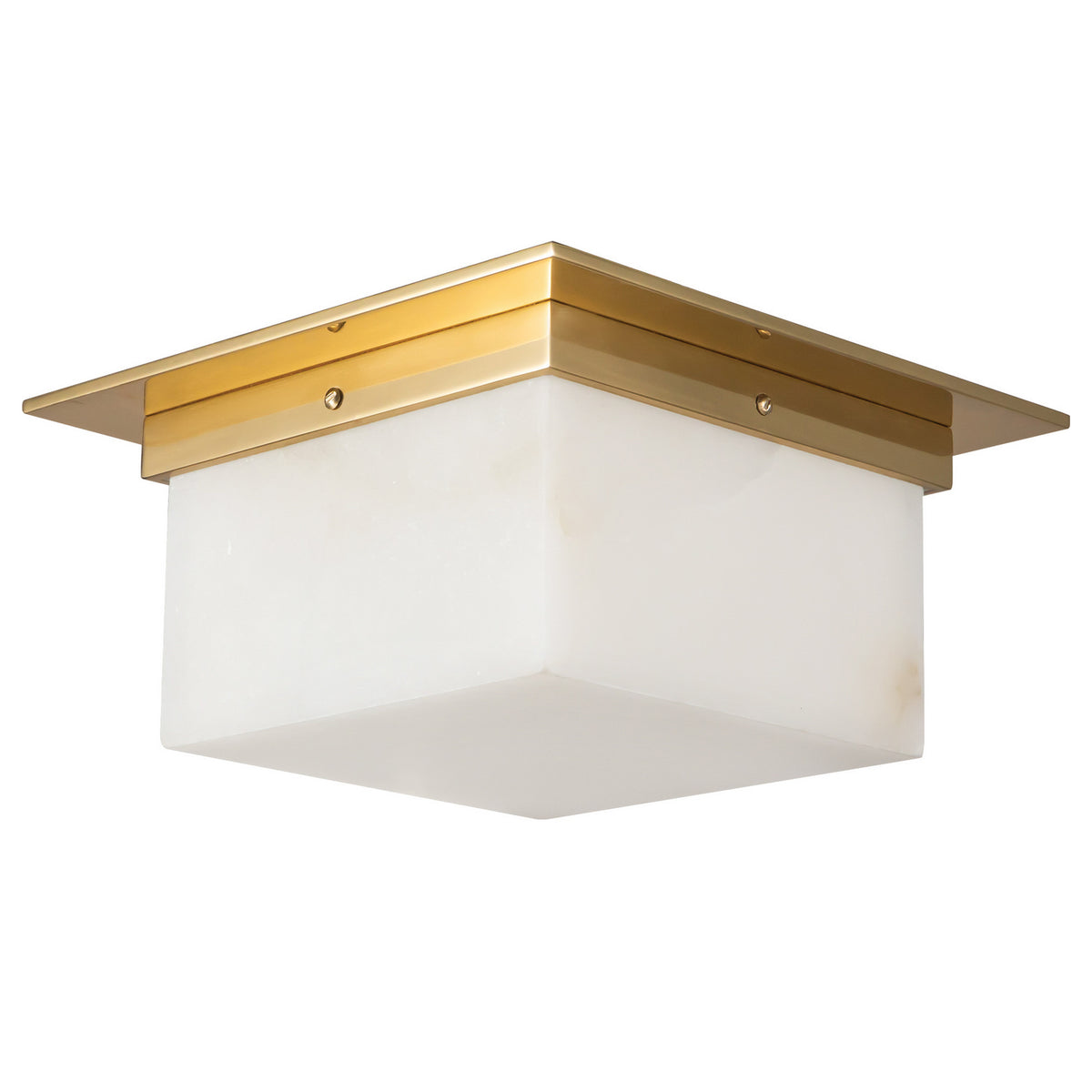 Alora - FM356115PTBAR - Two Light Flush Mount - Mineral - Patina Brass/Alabaster