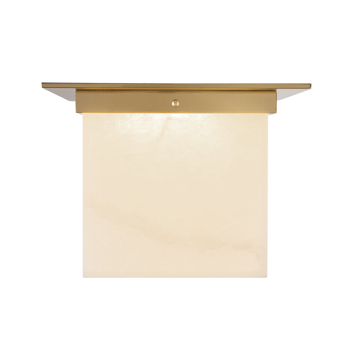 Alora - FM356118PTBAR - One Light Flush Mount - Mineral - Patina Brass/Alabaster