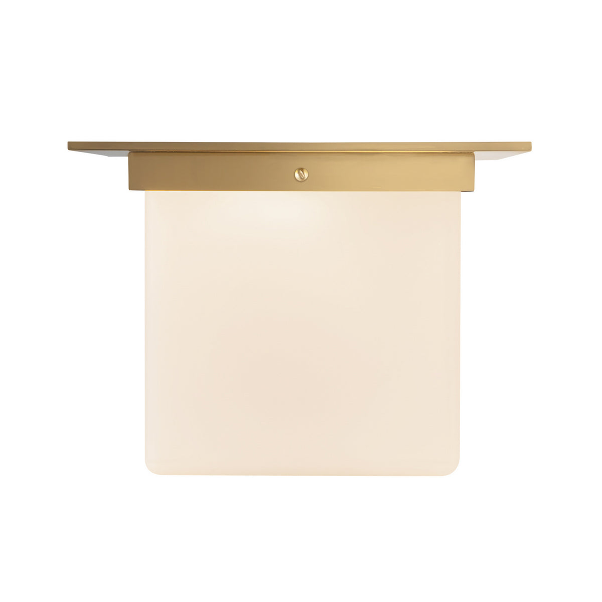 Alora - FM356118PTBOP - One Light Flush Mount - Mineral - Patina Brass/Opal Glass