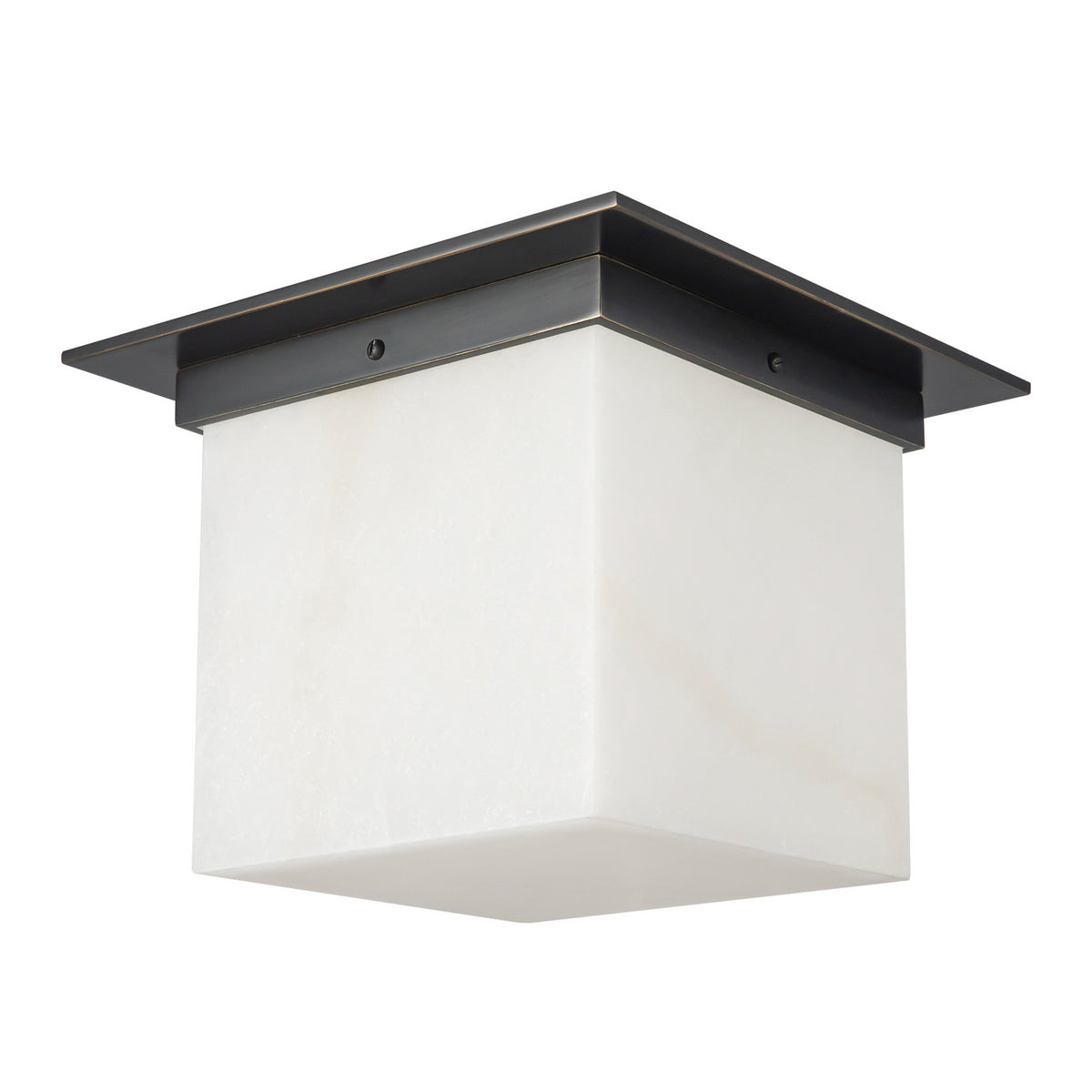Alora - FM356118UBAR - One Light Flush Mount - Mineral - Urban Bronze/Alabaster
