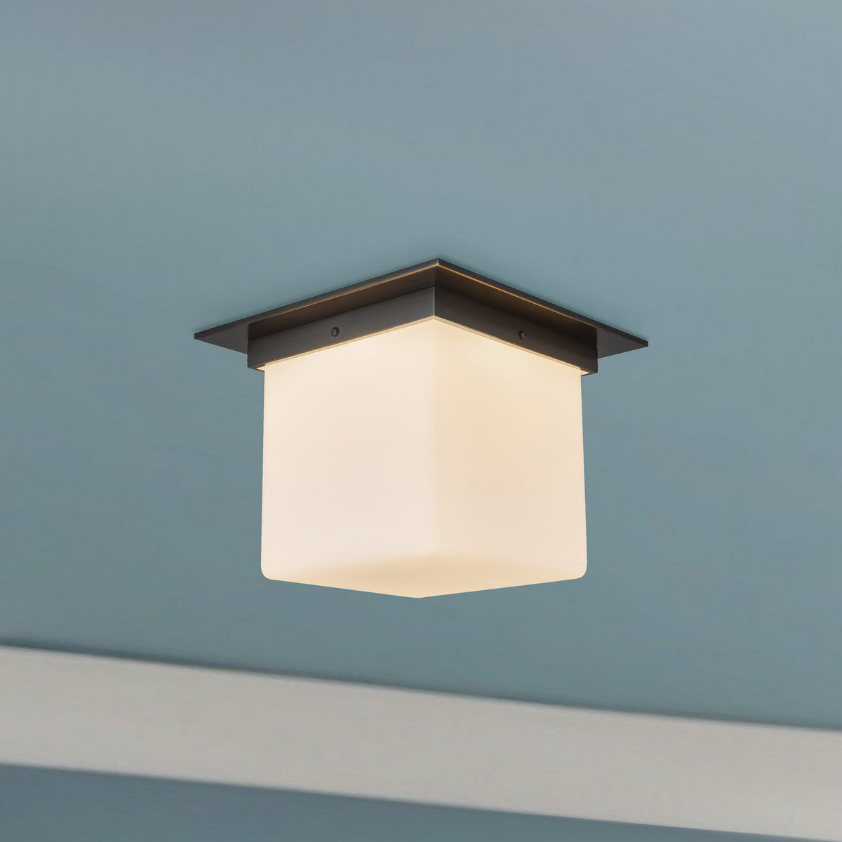 Alora - FM356118UBOP - One Light Flush Mount - Mineral - Urban Bronze/Matte Opal Glass