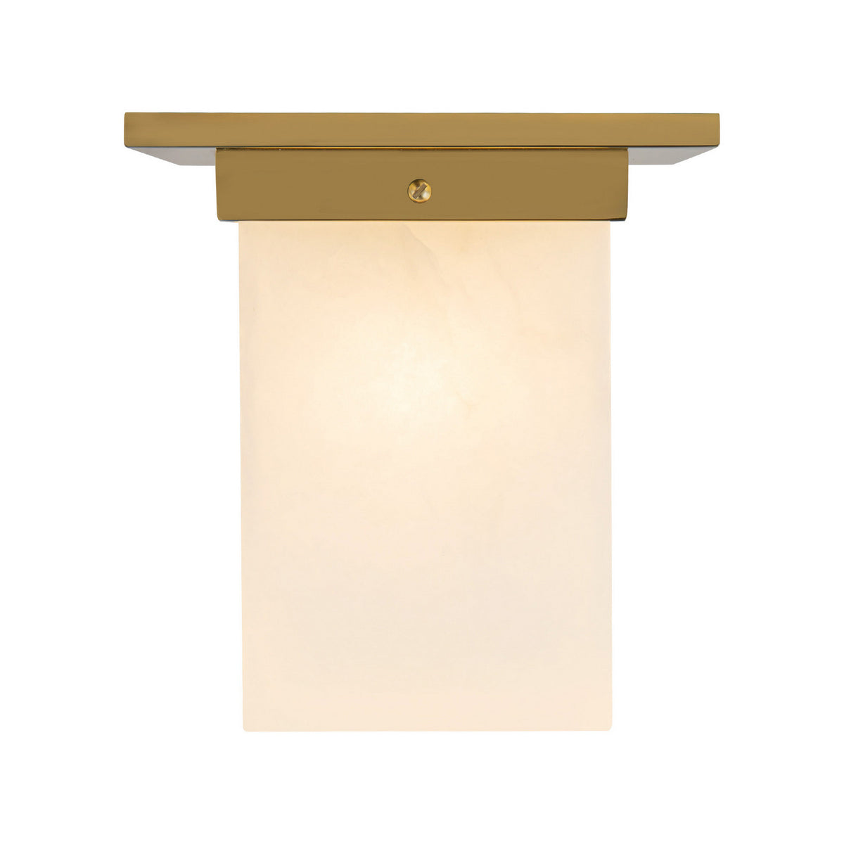 Alora - FM356808PTBAR - One Light Flush Mount - Mineral - Patina Brass/Alabaster
